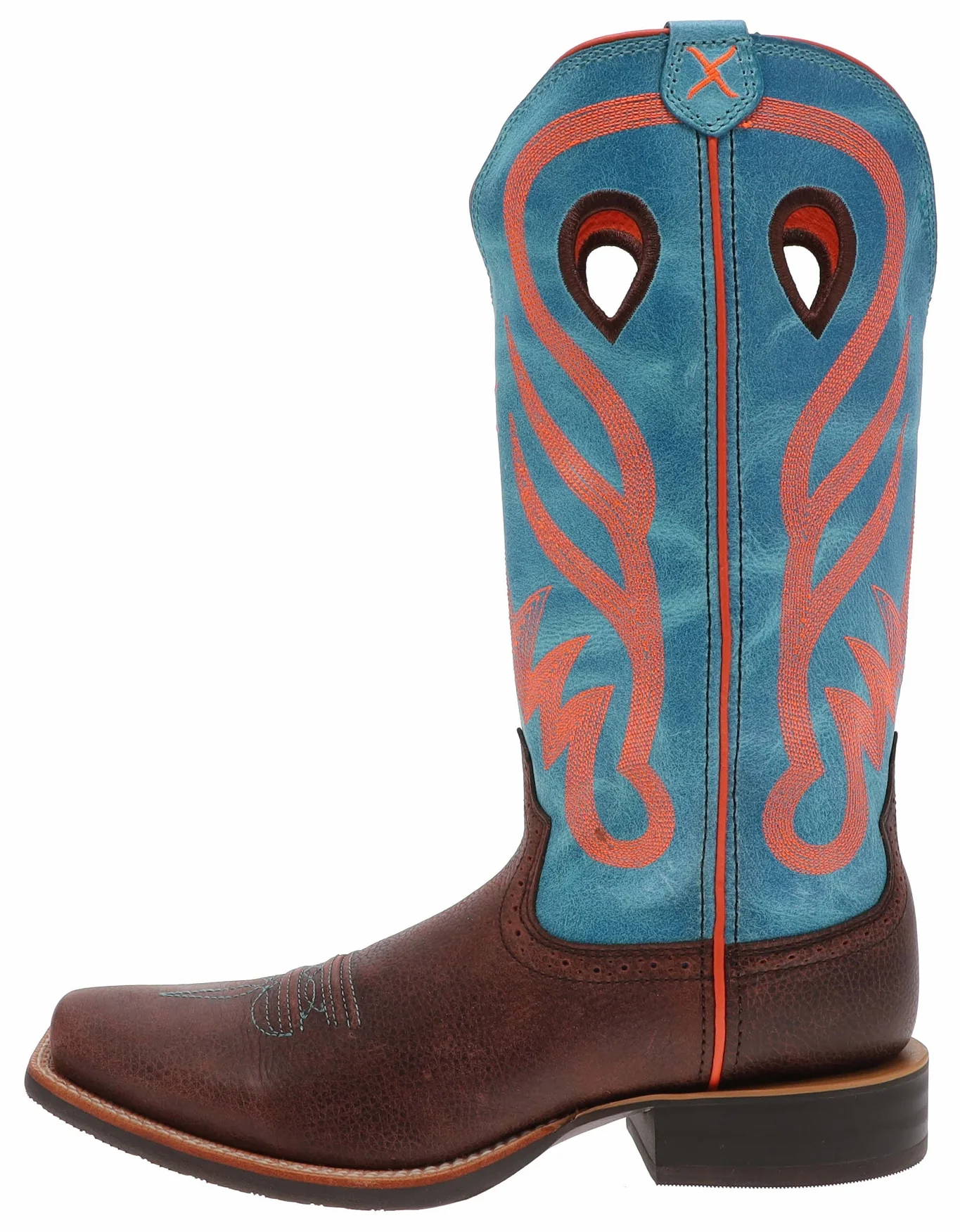 1779 RUFF STOCK Damen Westernreitstiefel Braun Blau - Image 8
