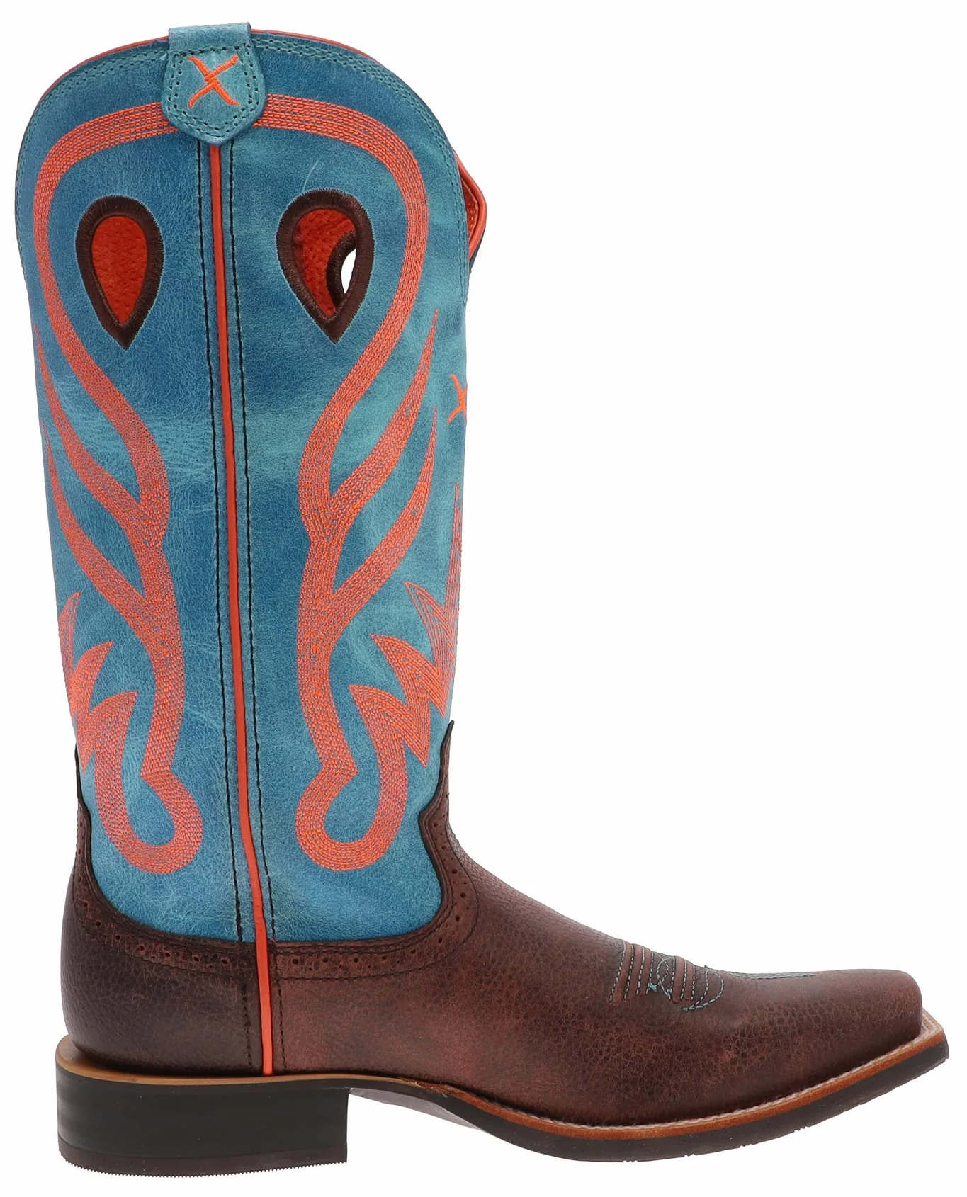 1779 RUFF STOCK Damen Westernreitstiefel Braun Blau - Image 9