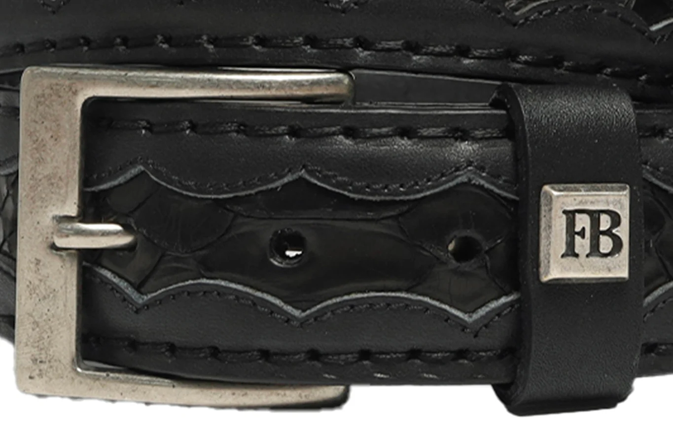 FG0815 Schwarz Ledergürtel - Phyton - Image 4