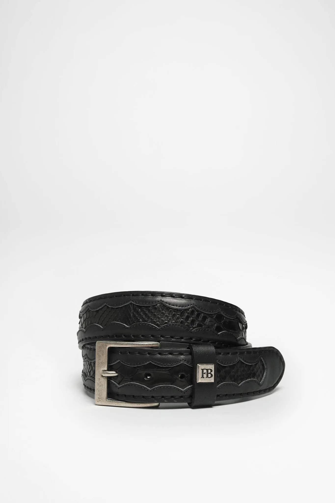 FG0815 Schwarz Ledergürtel - Phyton - Image 6