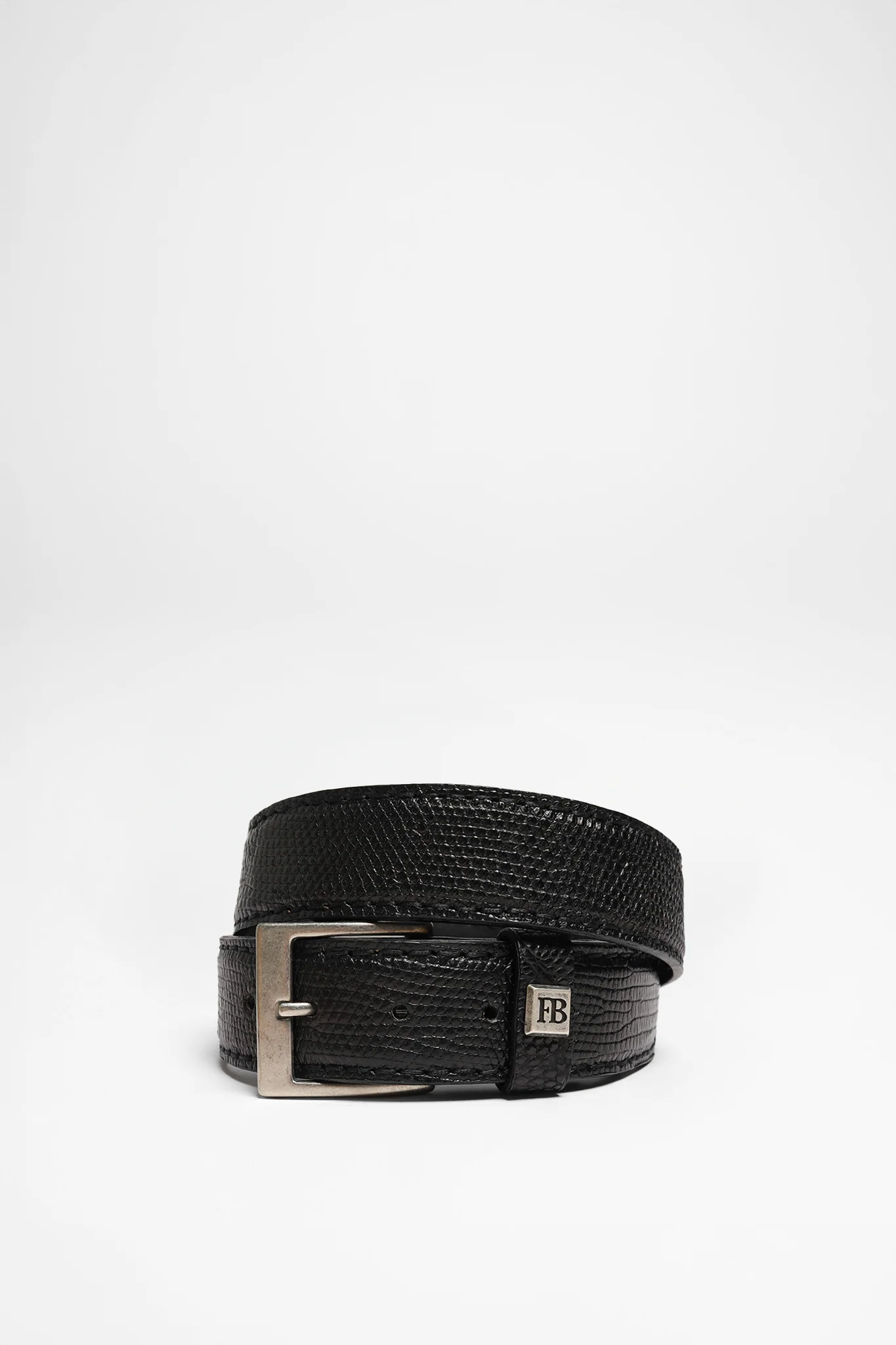 FG5855 Schwarz Ledergürtel - Iguana