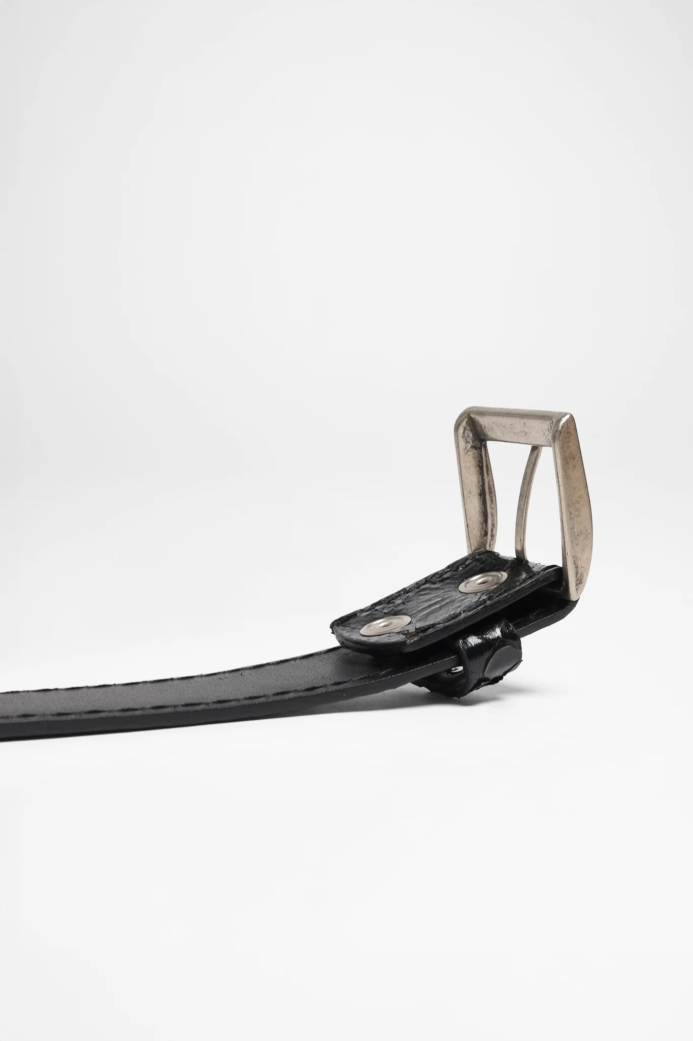 FG5855 Schwarz Ledergürtel - Piton - Image 2