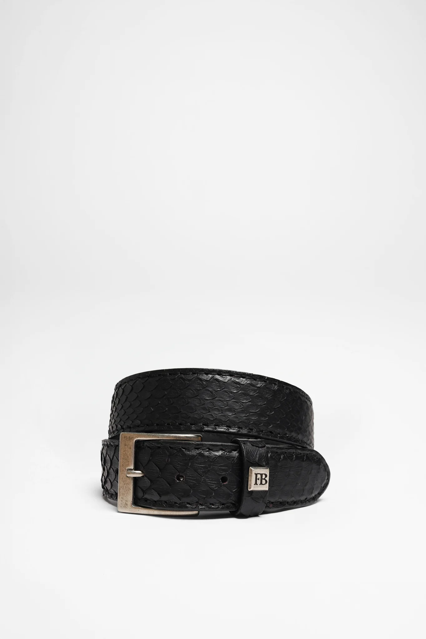 FG5855 Schwarz Ledergürtel - Piton Mate