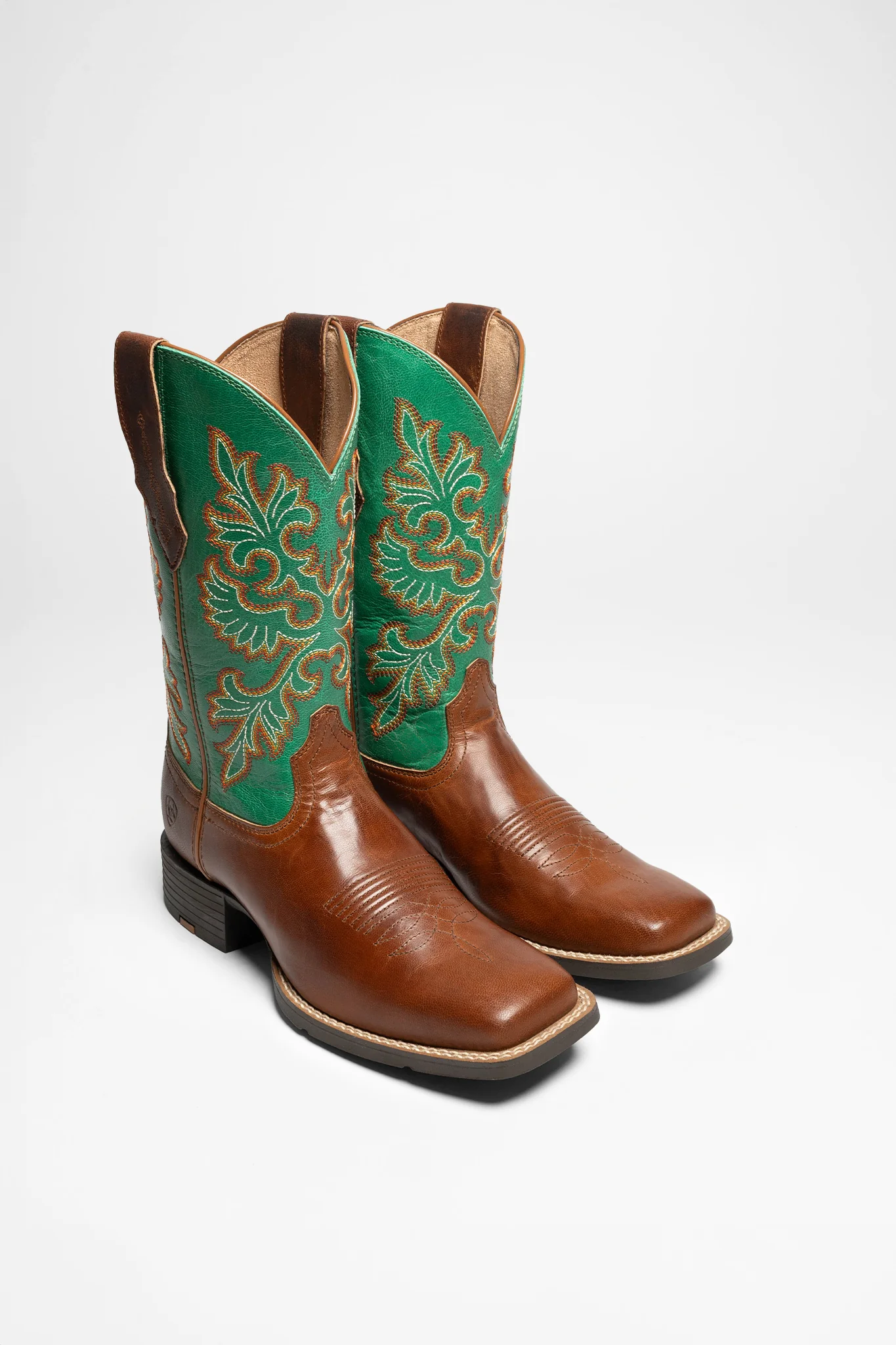 ROUND UP WIDE SQUARE TOE STRECHFIT Damen Braun Grün