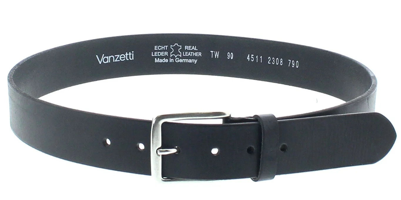 Vanzetti V4511-790 Black Unisex Ledergürtel - schwarz - Image 3